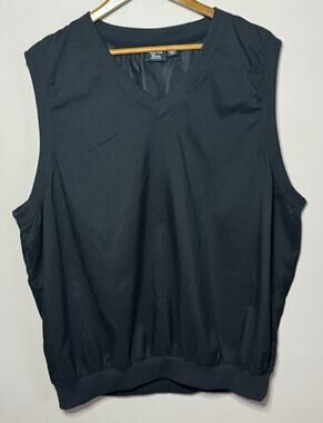 VINTAGE AKWA CLASSIC WINDBREAKER V NECK GOLF VEST 2XL Made In USA